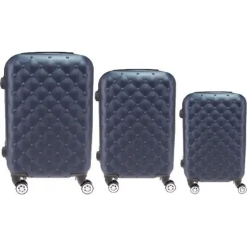 Sada 3 kufrů skořepinových LA2 tmavě modrá