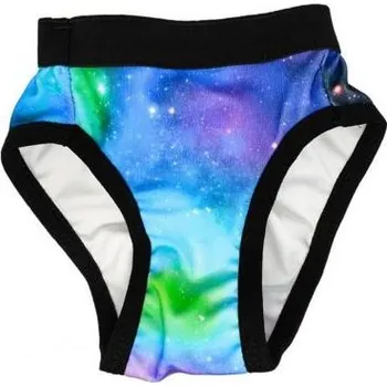 kalhotky pro psa Hárací kalhotky Galaxy modré 55 cm