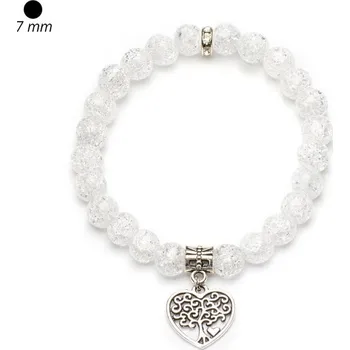 Náramek Prosperk Náramek z minerálů Křišťál srdíčko S2590