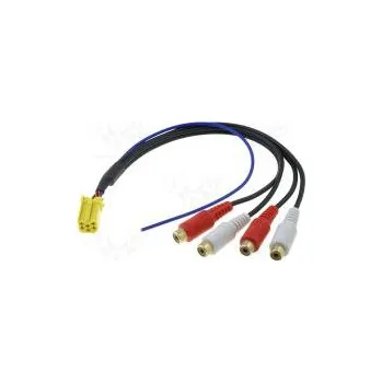 Elektrická zásuvka ISO mini vidlice, RCA zásuvka x4 PIN 6