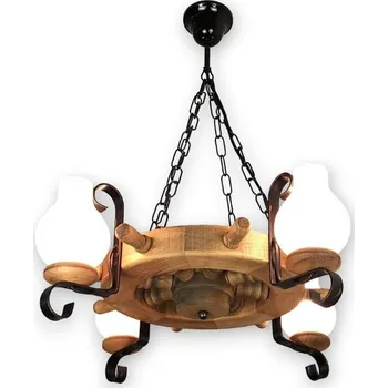 Brilagi - Lustr na řetězu TIMONA 4xE14/40W/230V buk