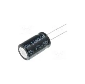 Kondenzátor Kondenzátor elektrolytický THT 470uF 63VDC Ø12,5x20mm ±20%