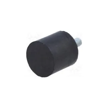 Nábytkové kování Silentbloková nožička Ø 15mm H 15mm 73N 30N/mm Mat.trnu ocel