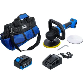 BGS 7395, Sada akumulátorových leštiček a brusek | bezuhlíková | 18 V | s akumulátorem a rychlonabíječkou