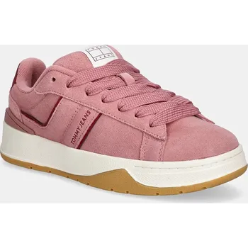 Pánské tenisky Semišové tenisky Tommy Jeans TJW SKATE SNEAKER EN0EN02808 růžová 30X, EUR 38