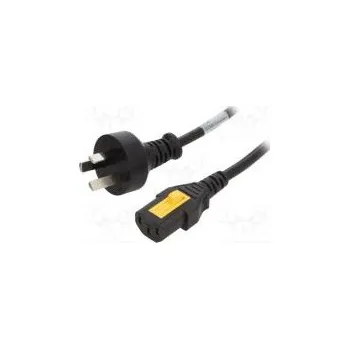 Napájecí kabel Kabel AS 3112 (I) vidlice,IEC C13 zásuvka PVC 2m černá 10A