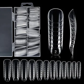 Umělé nehty Šablony DUAL FORMS na akryl-gel 120ks Flat
