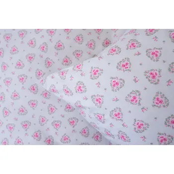 Povlečení Podpěrová s.r.o. Bavlněné povlečení KVÍTEK MALINOVÝ Velikost: 240x200 cm (1 ks), 70x90 cm (2 ks) ŠEV na peřině