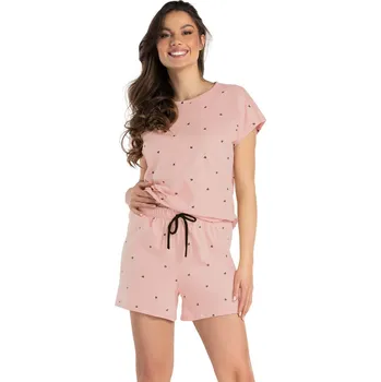 Pánské pyžamo Pyžamo Belle Reverie Juliette kr/r S-XL Béžová L