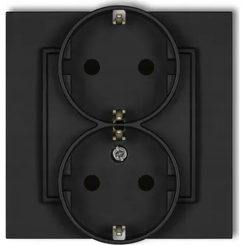 Elektrická zásuvka Černá Elektrická Zásuvka Karlik