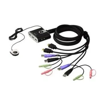 KVM přepínač ATEN 2port HDMI KVM USB 2.0 mini, 1.2m, DO