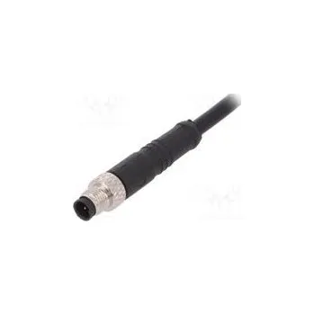 Elektrická zásuvka Konektor M5 zástrčka vidlice 60V IP67 PIN 3 vodiče 1m 1A