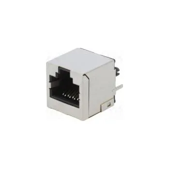 Elektrická zásuvka Zásuvka RJ45 PIN 8 Kat 6a stíněný Uspořádání výv 8p8c THT