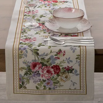 ubrus GOBELÍNOVÝ BĚHOUN NA STŮL ROSE 40X100 CM KVĚTY