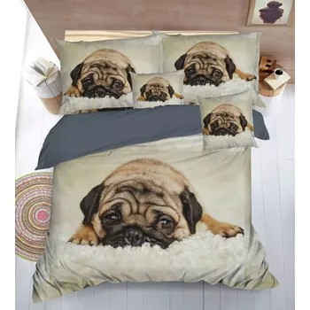 Povlečení TOTÁLNÍ MASAKR CEN ! SADA POVLEČENÍ S 3D EFEKTEM - BULDOČEK - NA 2 POSTELE 140x200/70x90 cm + PROSTĚRADLO ZDARMA !