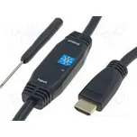 Cable HDMI 1.3,with amplifier HDMI plug,both sides 15m black