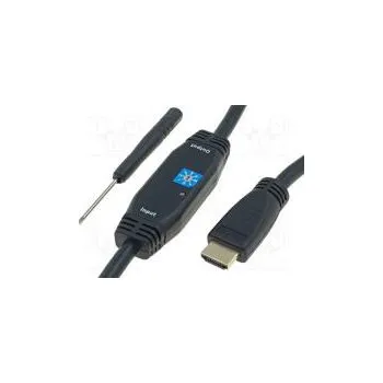 Video kabel Cable HDMI 1.3,with amplifier HDMI plug,both sides 15m black