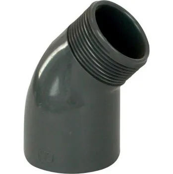 PVC tvarovka - Úhel 45° 50 x 1 1/2“ ext.