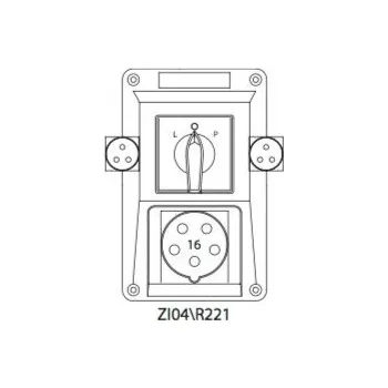 Rozvaděč Zásuvková skříň ZI 04 R221 Ampere-Electric s.r.o., 45-04-029-04221