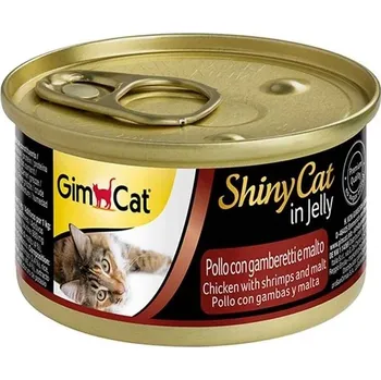 Krmivo pro kočku GimCat ShinyCat konzerva kuře/krevety/maltóza 70 g