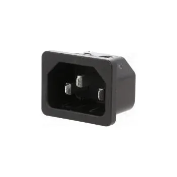 Elektrická zásuvka Konektor napájecí AC zásuvka vidlice 10A 250VAC IEC 60320