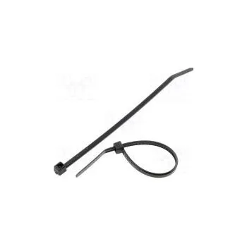 Cable tie L 100mm W 2.5mm polyamide 80N black Ømax 22mm T