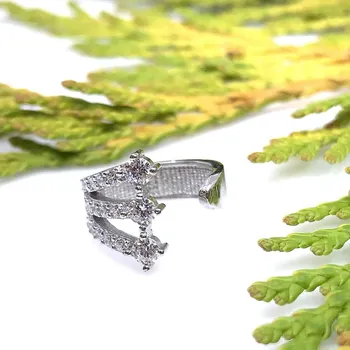 Náušnice Jan Kos jewellery Stříbrná záušnice zirkony 12123717