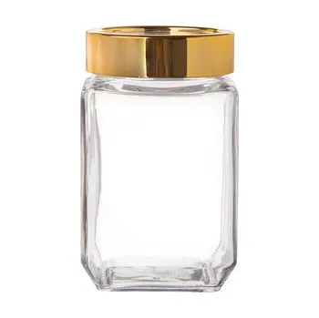 Dóza na potraviny HRANATÁ DÓZA SE ZLATÝM VÍČKEM 700ML