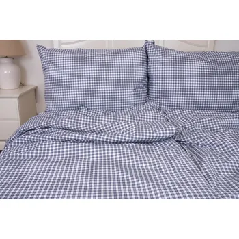 Povlečení Podpěrová s.r.o. Bavlněné povlečení MODRÁ KOSTIČKA negativ Velikost: 240x200 cm (1 ks), 70x90 cm (2 ks) ŠEV na peřině