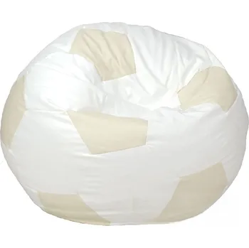 Taburet Sedací vak - míč 80 cm - bílá + béžová