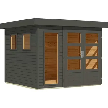 Zahradní domek KARIBU HOLZTECHNIK Dřevěný domek KARIBU LAHAR 3,5 (11505) terragrau LG4420