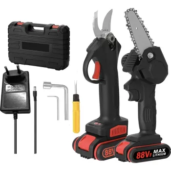 Gola sada Aku elekrické zahradnické nůžky a pila 21V 2x baterie 2Ah