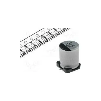 Kondenzátor Kondenzátor elektrolytický low ESR SMD 100uF 50VDC Ø8x10,2mm