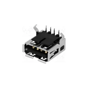 Elektrický konektor Zásuvka USB A na PCB THT PIN 4 úhlové 90°