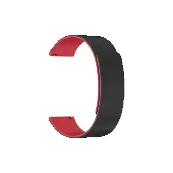 eses Silikonový magnetický řemínek - Černo červený, 20 mm