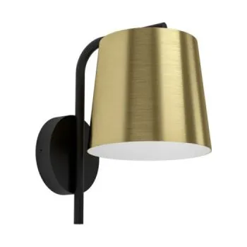 Dekorativní svítidlo Nástěnné svítidlo Krela gold, E27, se zlatým vnějškem a bílým vnitřkem, 26 x 23 cm - N INSPIRE