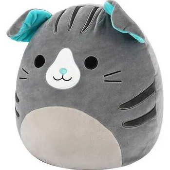 plyšák SQUISHMALLOWS Skotská klapouchá kočka - Selly, 13 cm šedá