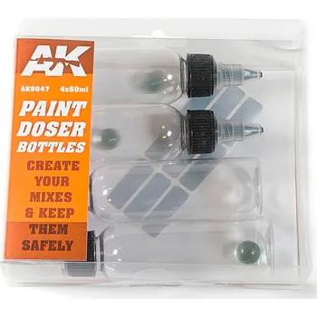 AK Interactive Paint Doser Bottles 4x60 ml