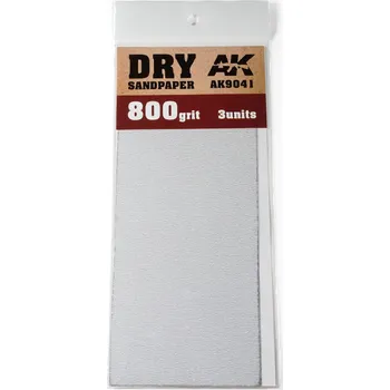 AK Interactive Dry Sandpaper 800 Grit. 3 units