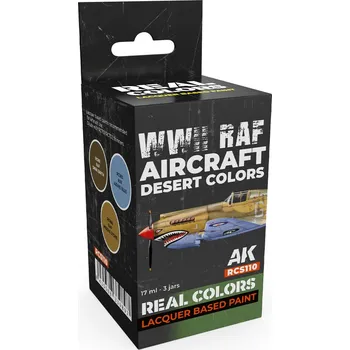 Modelářská barva AK Interactive WWII RAF Aircraft Desert Colors SET