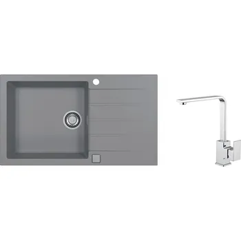 Granitový dřez Alveus SET ALVEUS CADIT 40/81 + BATERIE RENO CHROM SETA22049