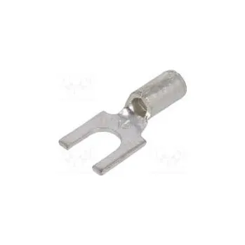 Elektrický konektor Koncovka vidličková M4 krimpovací na kabel neizolované měď