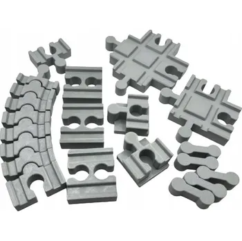 Vláček a vláčkodráha Sada 14 dílů kolejí pro dřevěnou vláčkodráhu – kompatibilní s Brio a IKEA