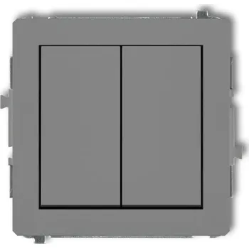 vypínač Schodišťový vypínač Klasik, Podomítkový Karlik odstíny šedé 27DWP-33.1