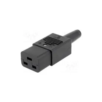 Elektrická zásuvka Konektor napájecí AC zástrčka zásuvka 16A 250VAC IEC 60320