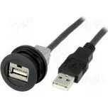 Zásuvka USB 22mm har-port -25÷70°C Ø22,3mm IP20 Barva černá
