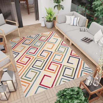 Koberec Vícebarevný venkovní koberec AVENTURA EC95A - na terasu nebo balkon Šířka: 80 cm | Délka: 150 cm