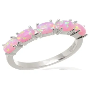 Prsten Dámský stříbrný prsten s růžovými opály JMAS0295PR