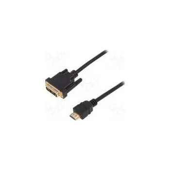 Video kabel Cable HDMI 1.4 DVI-D (18+1) plug,HDMI plug 5m black 30AWG