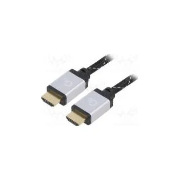 Video kabel Cable HDMI 2.0 HDMI plug,both sides polyamide 2m black 30AWG